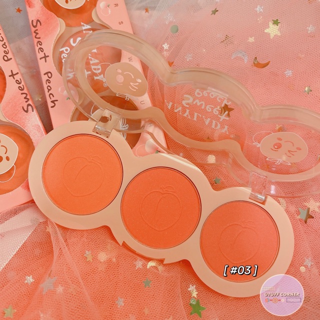 Phấn Má 3 Ô ANYLADY SWEET ORANGE NO.738C
