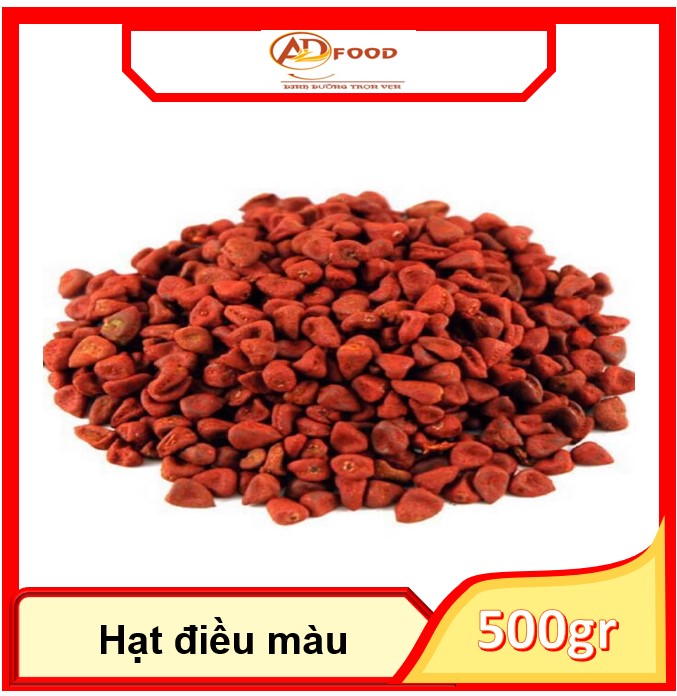 Hạt điều màu nguyên hạt gói 500g