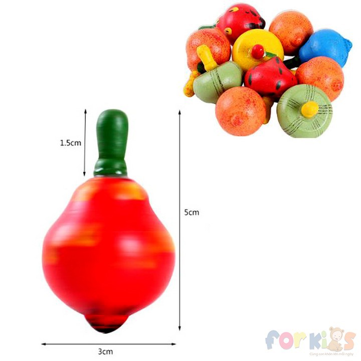 Đồ Chơi Con Quay Gỗ Truyền Thống Cho Bé