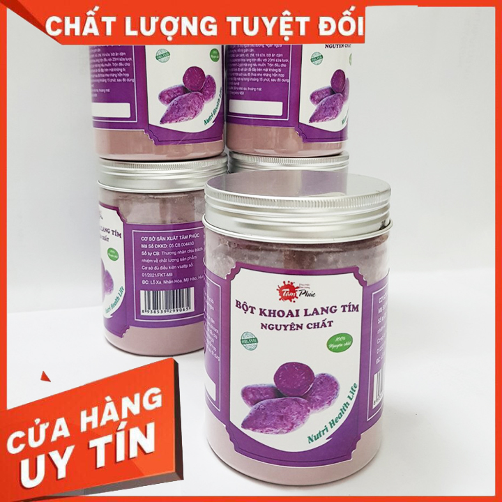 Bột khoai lang tím, , bột khoai lang nguyên chất, làm bánh, phẩm màu, bột ăn dặm, trà sữa, đắp mặt