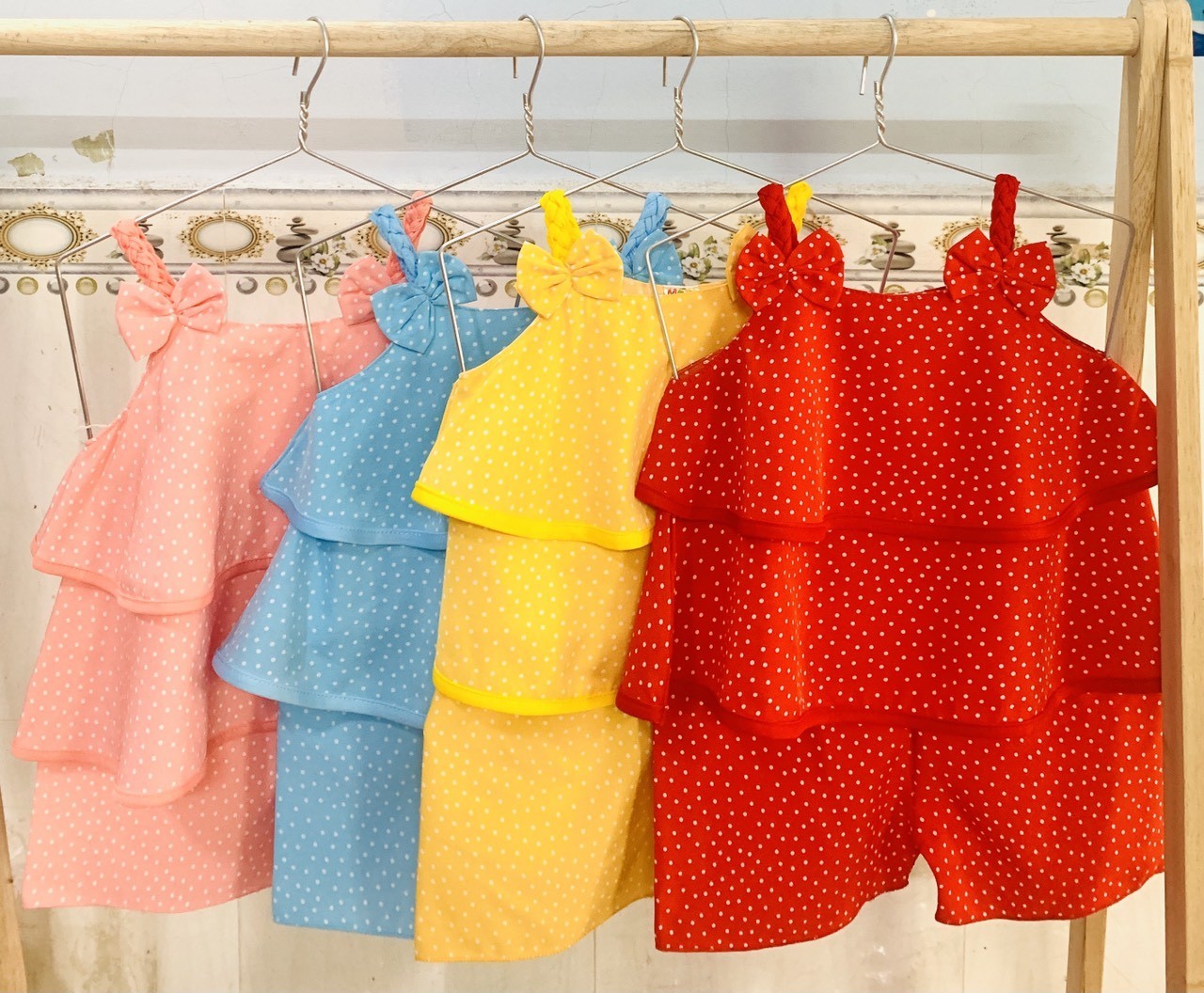 Bộ lụa dây bính xếp li bé