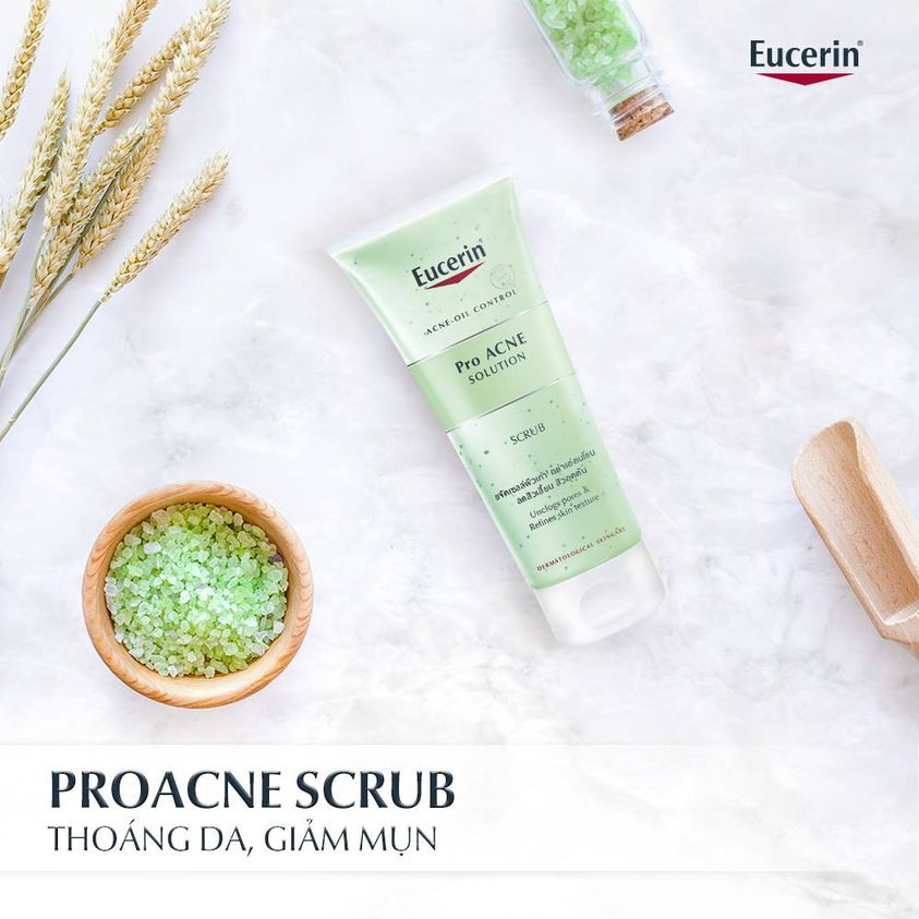[HCM] Eucerin Pro ACNE Solution Scrub 100mL - Tẩy Tế Bào Chết Dành Cho Da Nhờn Mụn.