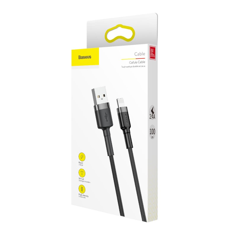 [HCM]Cáp sạc iPhone Baseus cafule Cable USB For lightning bện dù siêu chắc - Hàng chính hãng