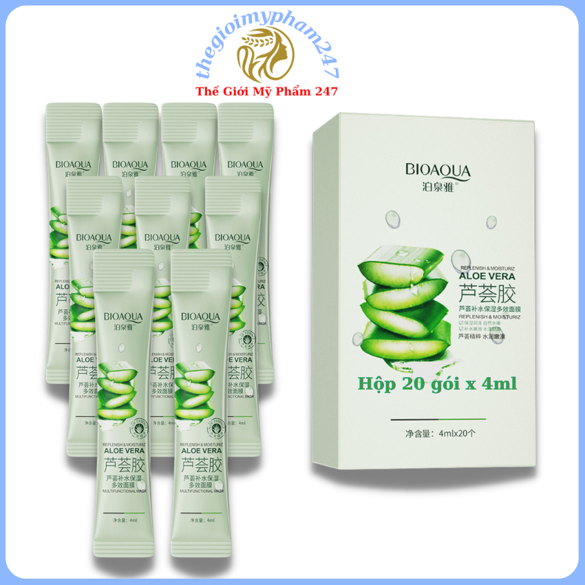 Mặt Nạ Ngủ Nha Đam 20 Gói Mặt Nạ Ngủ Dưỡng Ẩm Phục Hồi Da Bioaqua