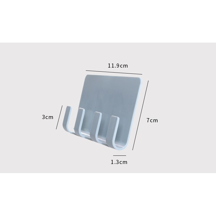 [HCM]MÓC TREO ĐỒ DÁN TƯỜNG 4 MÓC ĐA NĂNG