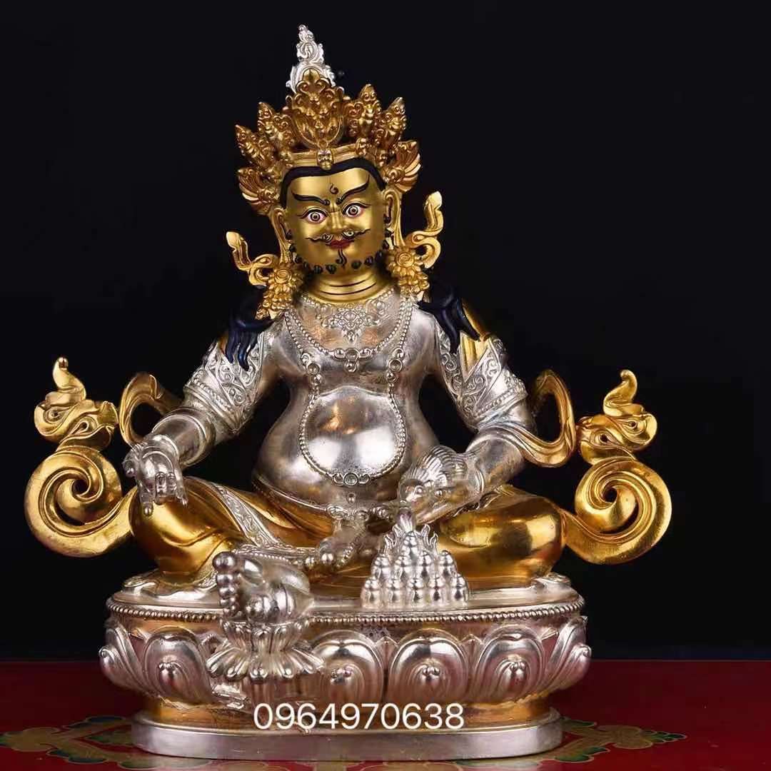 Tượng đồng tây tạng - hoàng thần tài 22cm