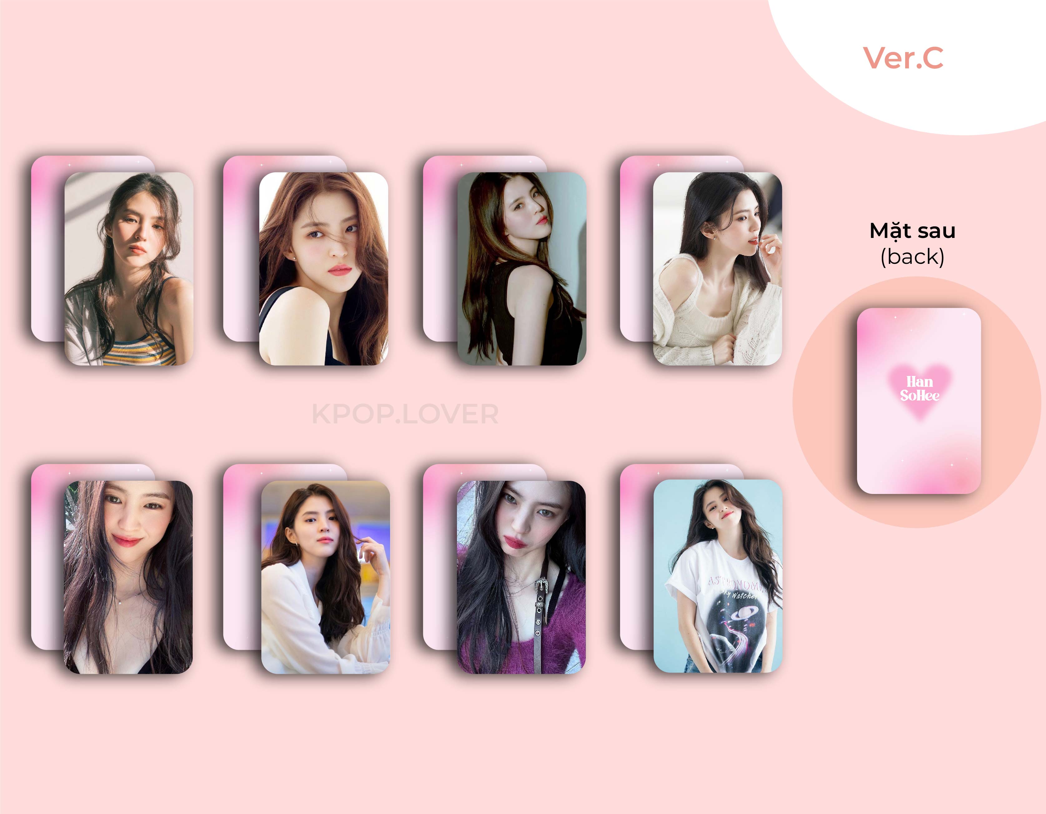 Set 8 card bo góc han so hee