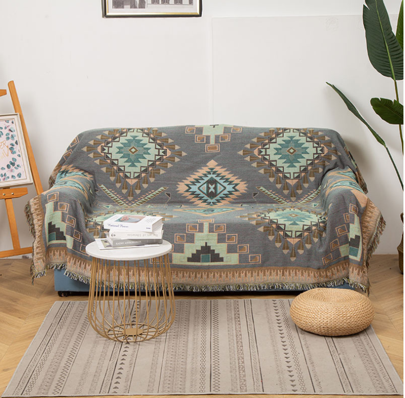 [HCM]THẢM TRẢI SOFA THẢM TRẢI SÀN KHĂN PHỦ SOFA VINTAGE VÀNG