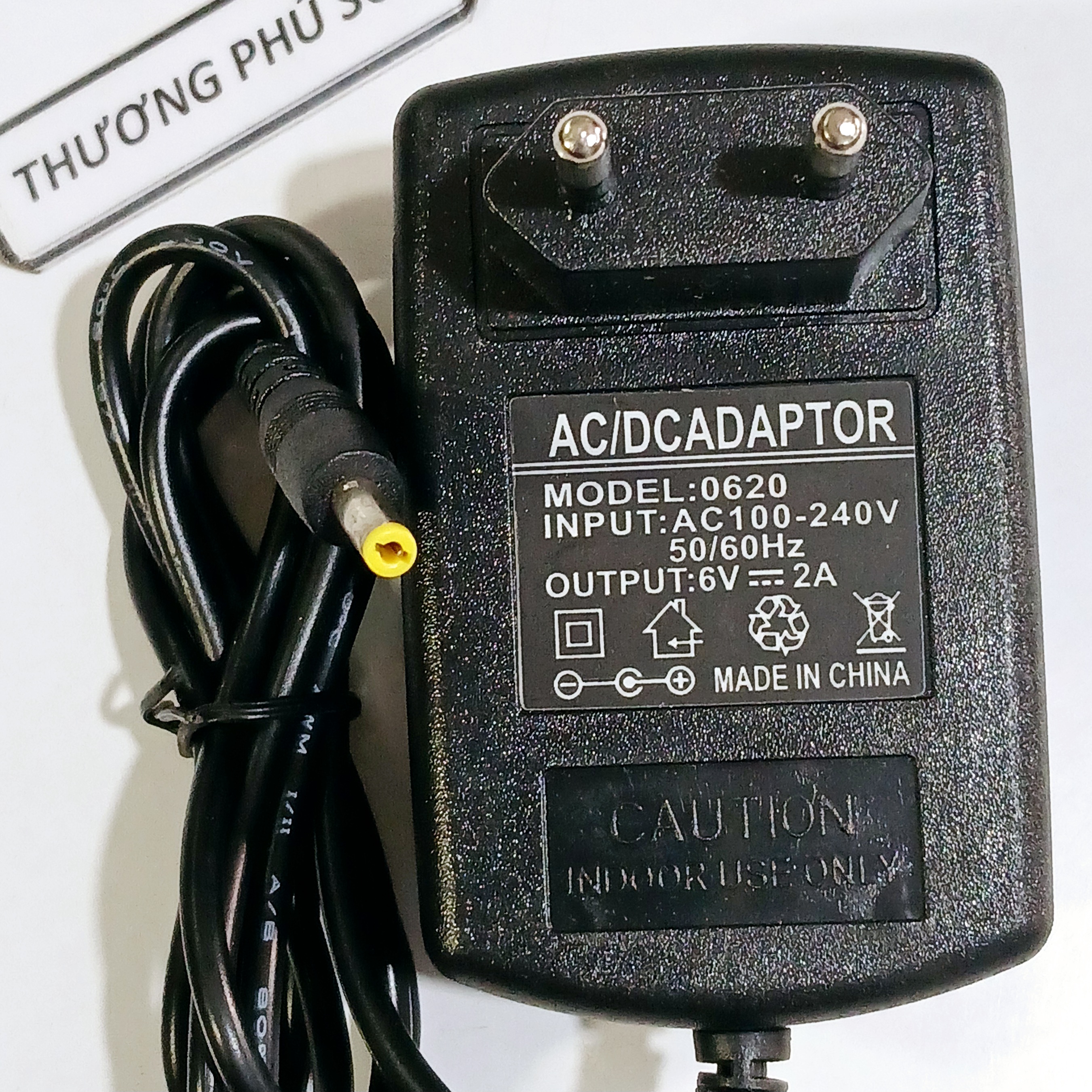 Nguồn Adapter DC 6V - 2A  / Đầu cắm 4.0mm x 1.7mm (Chuẩn CD)