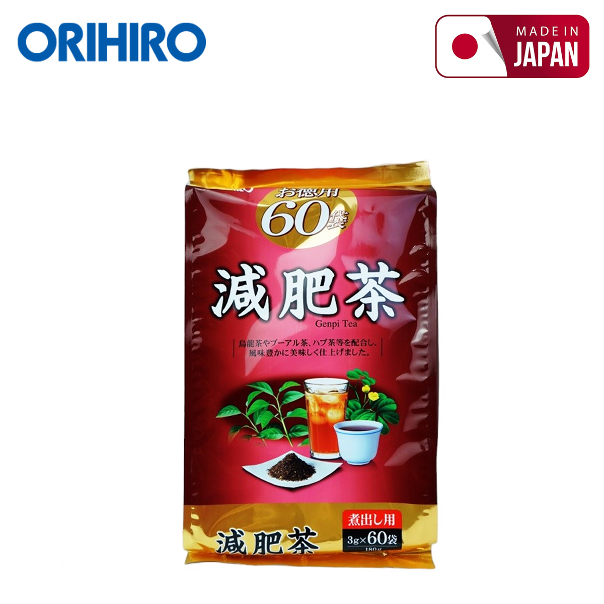 Trà giảm mỡ bụng genpi tea pack orihiro
