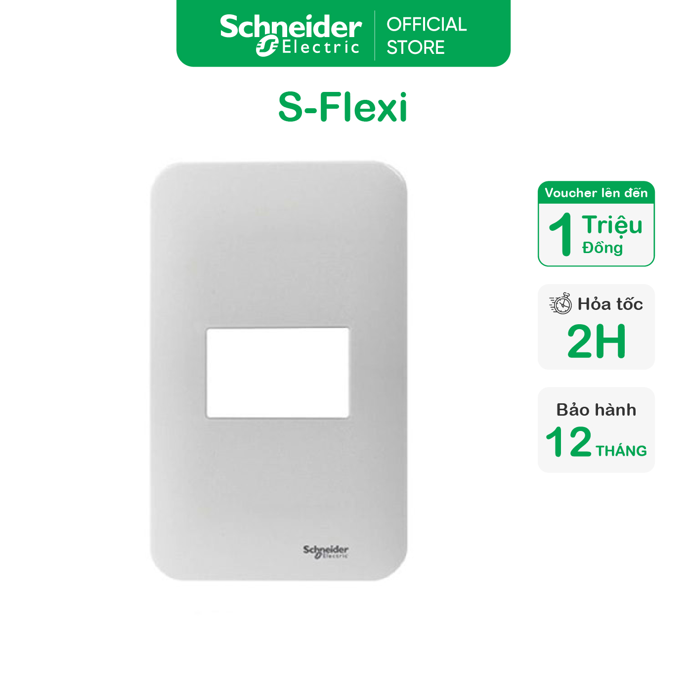 Mặt công tắc ổ cắm - size s - dòng s-flexi - trắng - schneider electric - fg1051_we fg1052_we fg1053_we