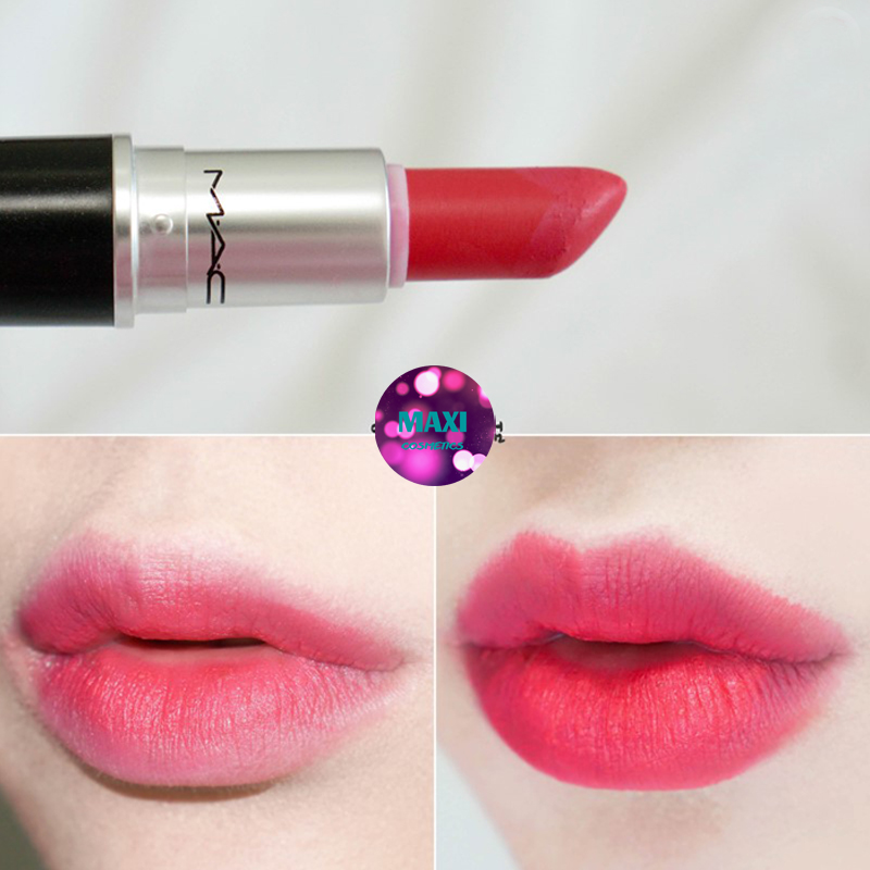Son Lì Mac Màu 706 Relentlessly Red - Đỏ Hồng San Hô