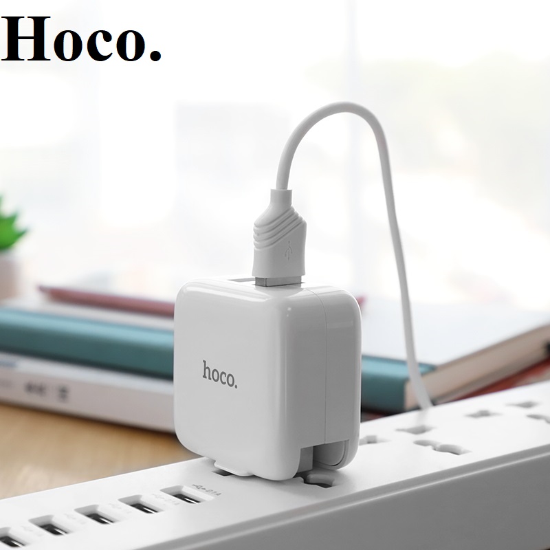 Củ sạc nhanh 2A Hoco C54 2 cổng sạc cho các loại máy ( CHÍNH HÃNG )