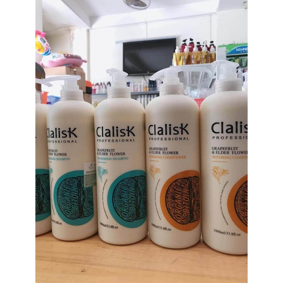 DẦU GỘI XẢ CHỐNG RỤNG TÓC KÍCH THÍCH MỌC TÓC BƯỞI CLALISK 1000ML