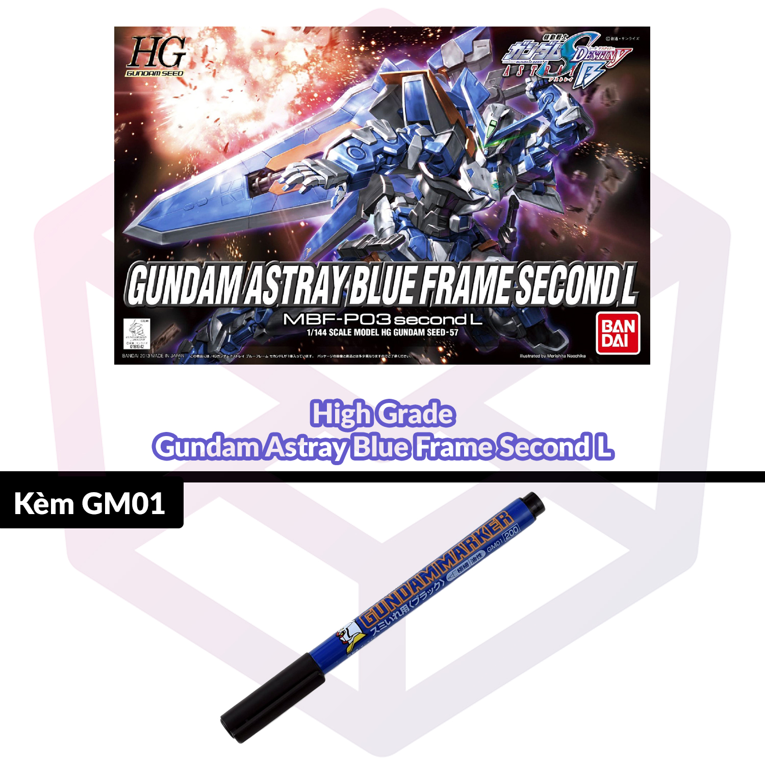 Mô hình lắp ráp Bandai High Grade Astray Blue Frame Second L