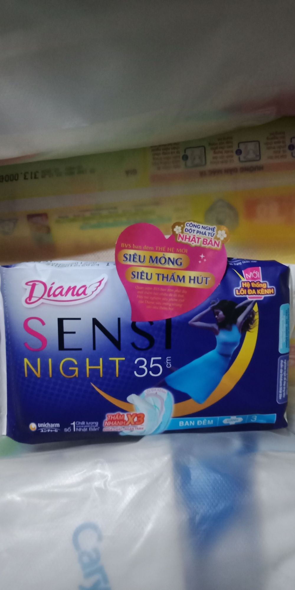 [Hết Tặng] Combo 6 gói bvs Diana Đêm SENSI 35cm