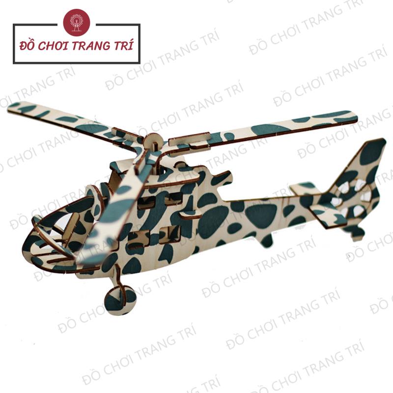 Đồ chơi lắp ráp gỗ 3D - Mô hình MÁY BAY, TRỰC THĂNG CHIẾN ĐẤU