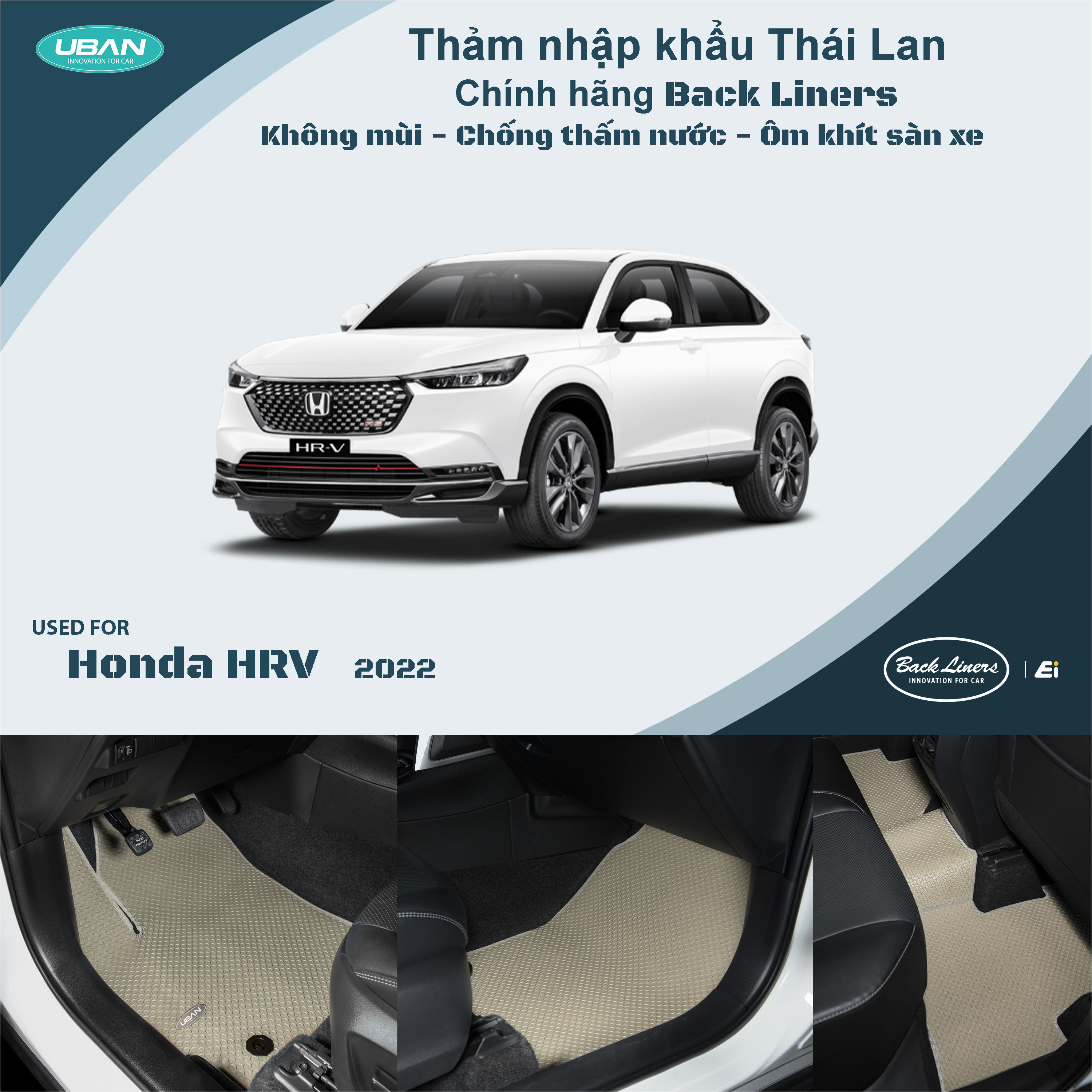Thảm lót sàn ô tô UBAN xe Honda HRV 2022 - Nhập khẩu Thái Lan