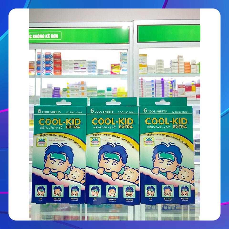 Miếng dán chườm lạnh COOL-KID Extra HẠ SỐT cho trẻ em (Hộp 6 miếng)