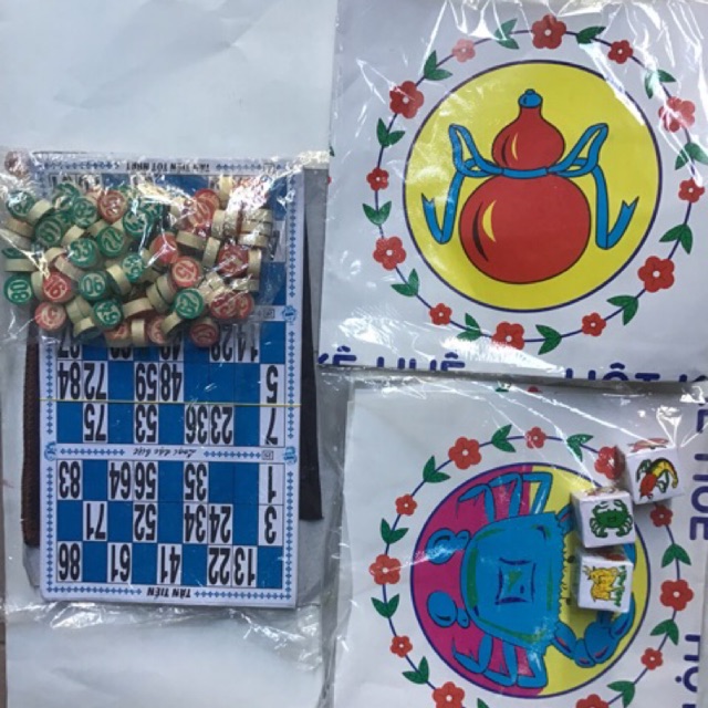 Combo 1 bộ lô tô và 2 bộ bầu cua