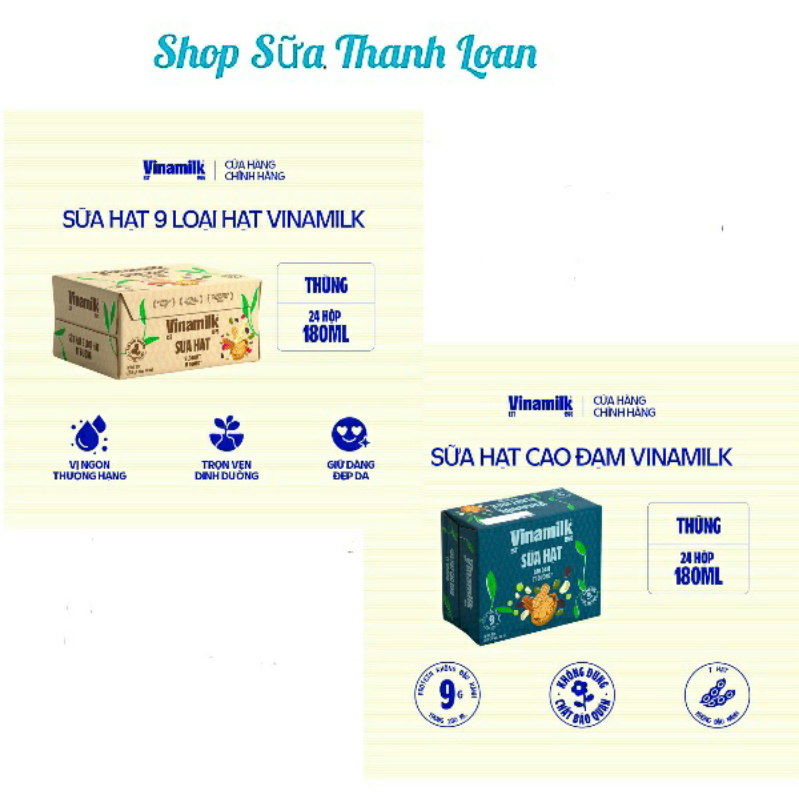 (HSD T11-2026) Thùng 24 Hộp Sữa 9 Loại Hạt Vinamilk Super Nut/ Sữa Hạt Cao Đạm 180ml.