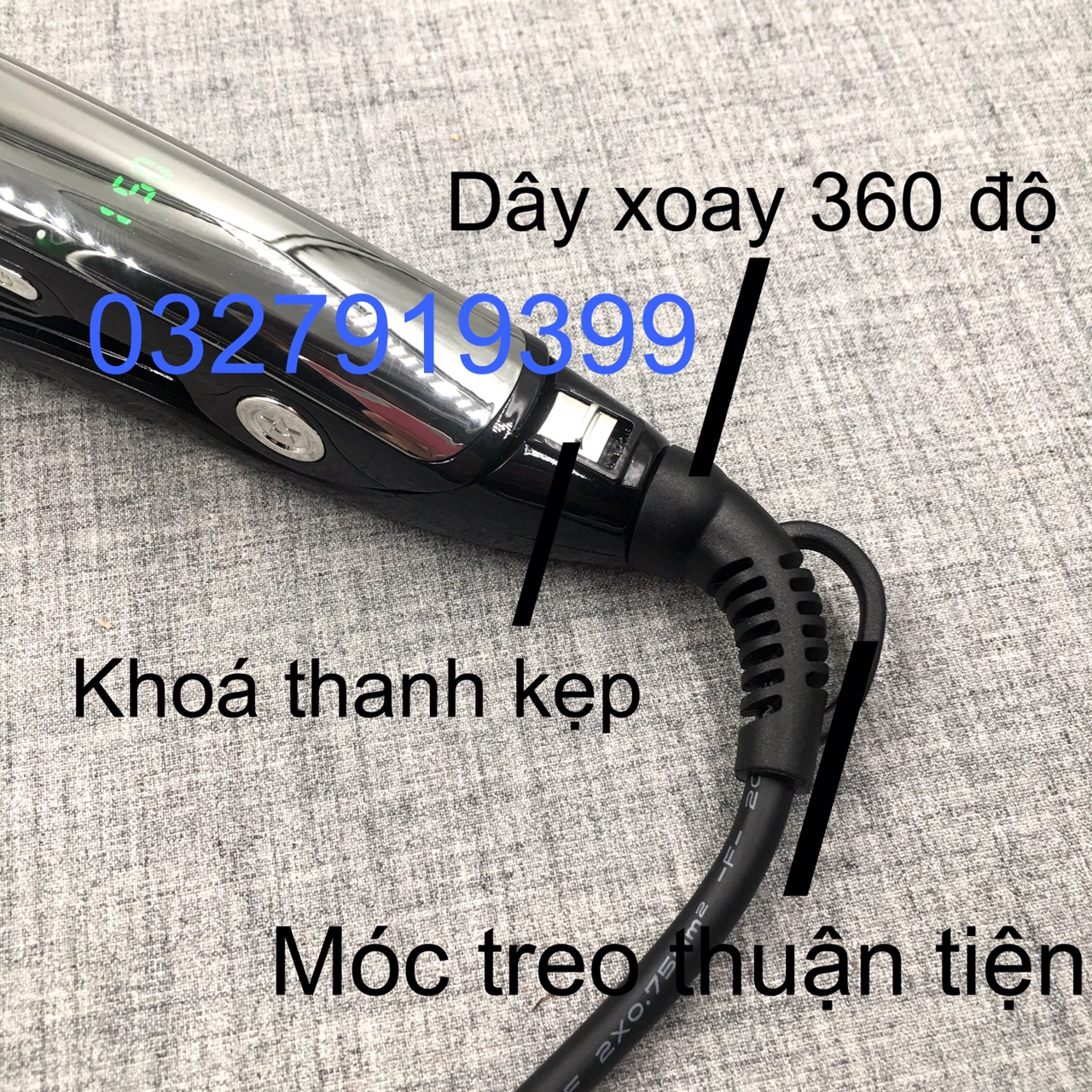 Máy Duỗi Tóc Chuyên Nghiệp Hàn Quốc 017 Bề Mặt Gốm Ceramic Tạo Nhiều Kiểu Tóc Khác Nhau Màn Hình LCD Tay Cầm Chống Trơn Trượt