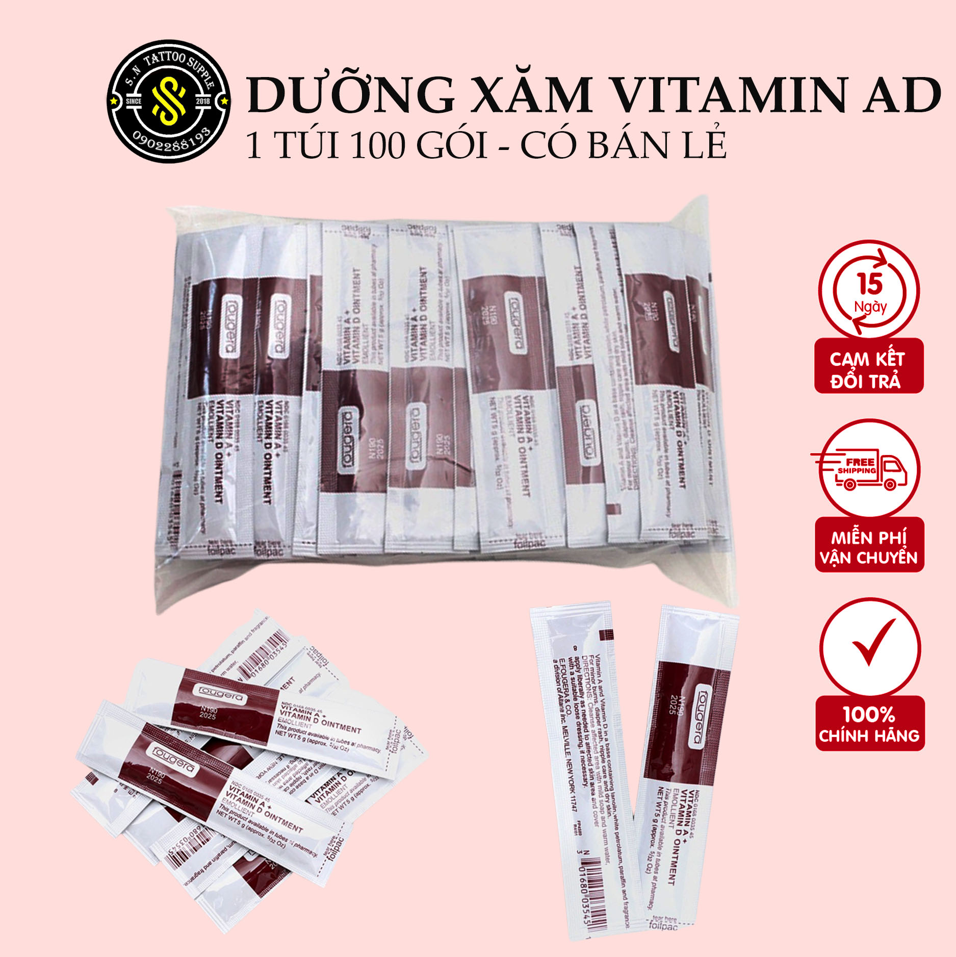 HOÀN TIỀN 15% - Dưỡng Vitamin AD 💗FREESHIP💗 Dưỡng sau khi xăm chất lượng.