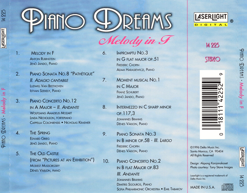 Bộ 5 đĩa cd nhạc Piano 2