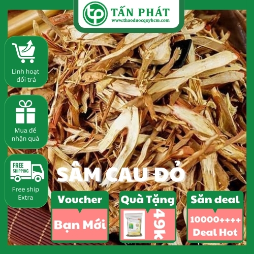 Sâm cau đỏ sấy khô 500g - Thảo Dược Tấn Phát - Hàng công ty chuyên dùng để pha trà hỗ trợ cải thiện sức khoẻ - Hàng loại 1 chất lượng cao
