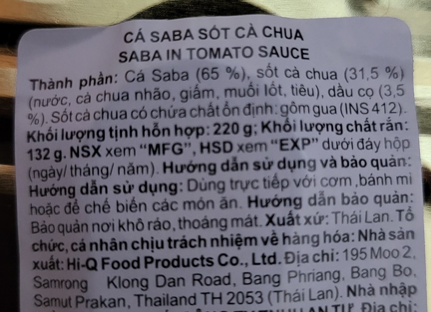 [Hộp 220g] CÁ SABA XỐT CÀ CHUA [Thailand] ROZA Saba in Tomato Sauce (halal)