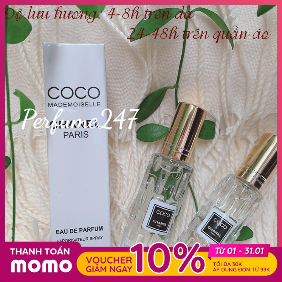 [HCM]COMBO 2 CHAI NƯỚC HOA NỮ XÁCH TAY MINI 20ML THƠM LÂU- MÙI COCO TRẮNG