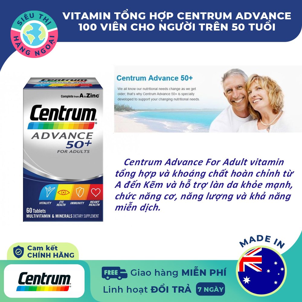 vitamin tổng hợp cho người trên 50 tuổi centrum advance 50+ lọ 100 viên 5