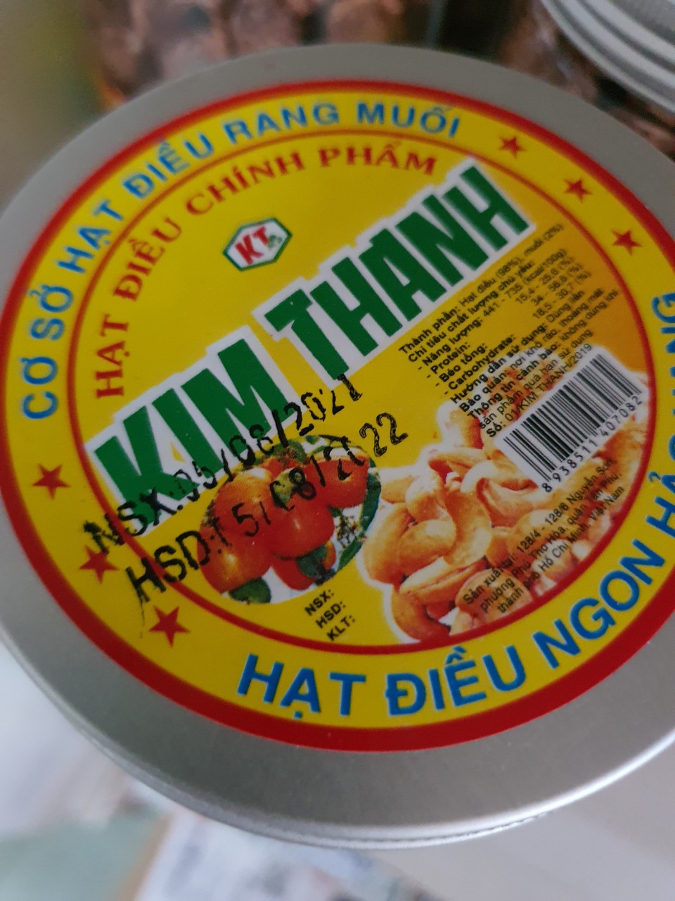 Hạt Điều Vỏ Lụa Cao Cấp Kim Thanh Hủ 500G