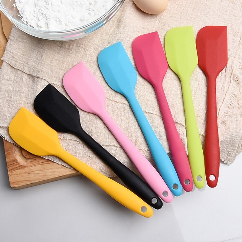 ◑ Spatula - Phới Dẹt Silicon Trộn Bột Vét Bột Đánh Bột Phết Kem - Phới Làm Bánh Chịu Nhiệt