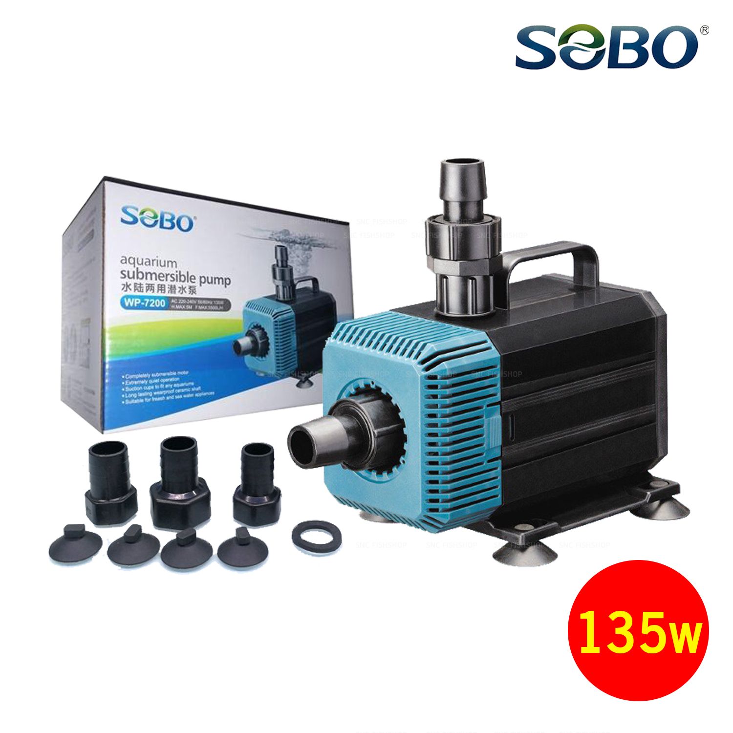 MÁY BƠM SOBO WP 7200 CHO HỒ CÁ CẢNH, ĐÀI PHUN NƯỚC