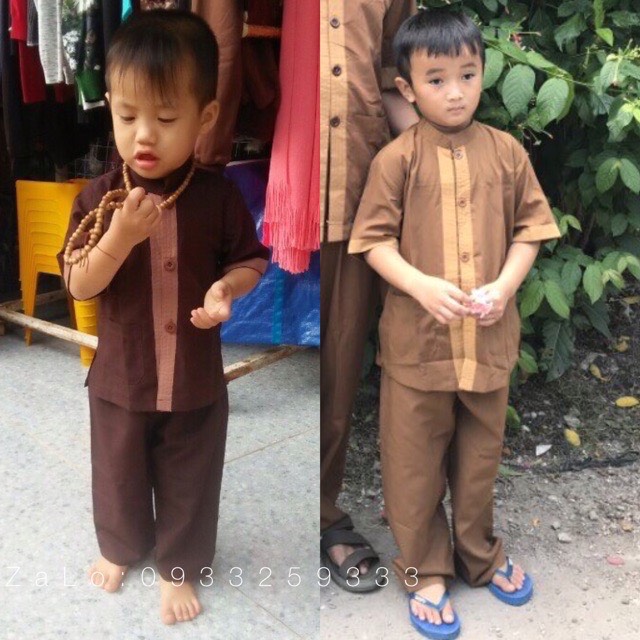 ĐỒ LAM ĐI CHÙA - mẫu Lãnh Tụ Phối Bé