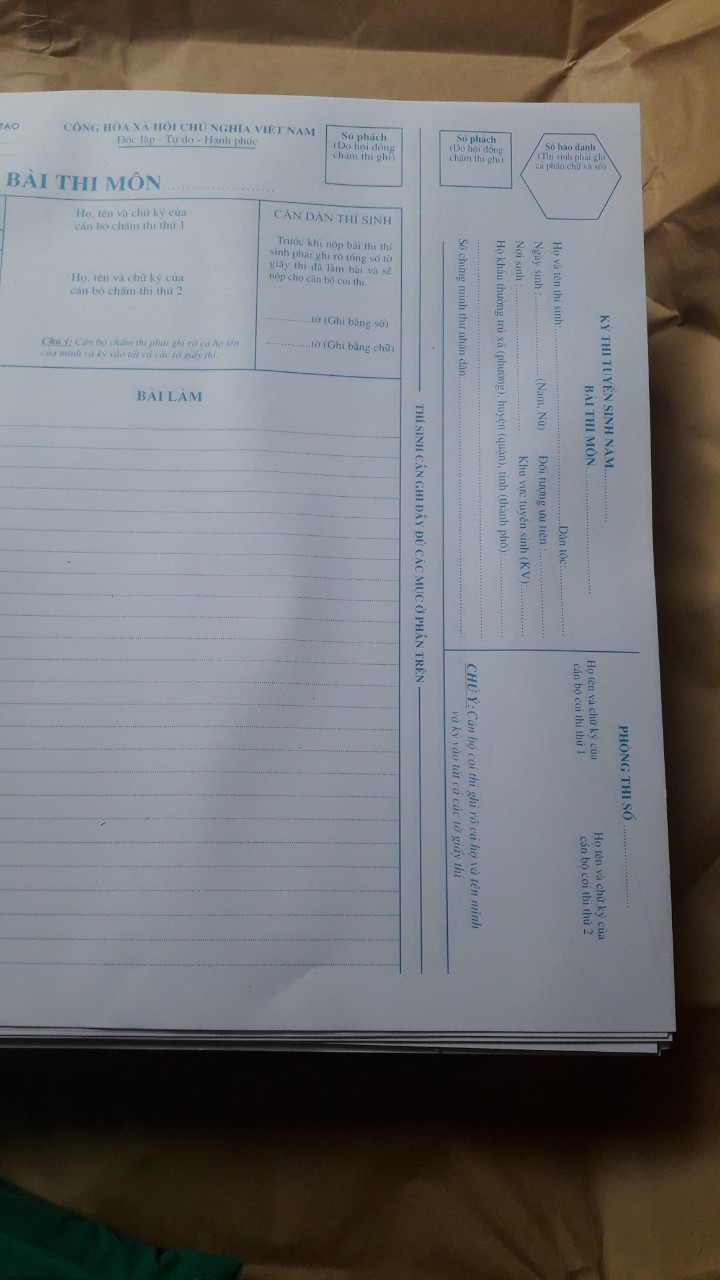 Giấy thi a3 (100 tờ) -0974009169