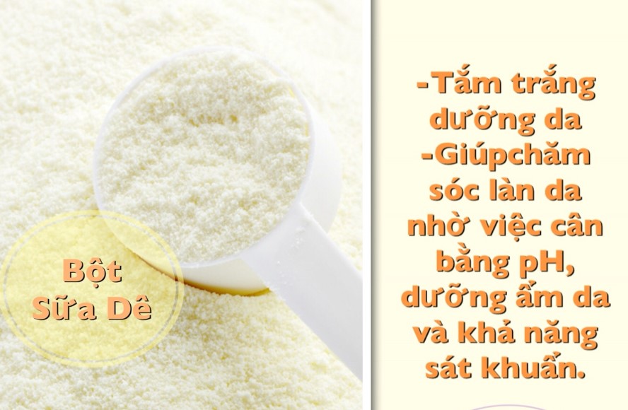 Bột Sữa Dê đắp mặt Handmade - Tắm Trắng