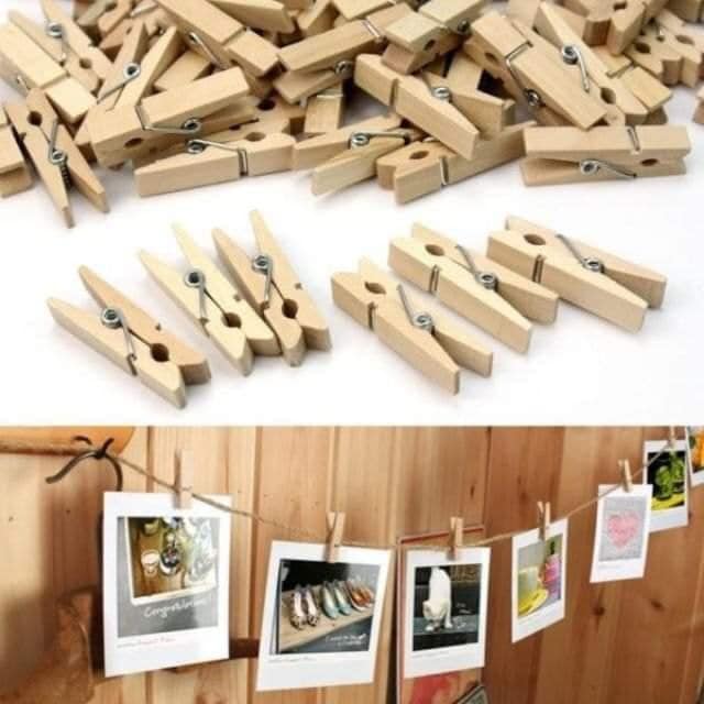 Bộ 10 Kẹp gỗ treo ảnh