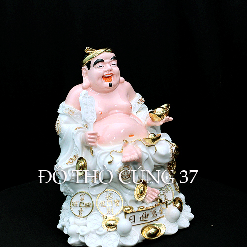 [ Cao 20 cm  MS 31 T ] TƯỢNG THẦN TÀI - THỔ ĐỊA  ÁO TRẮNG  [ Bột đá + composite ]