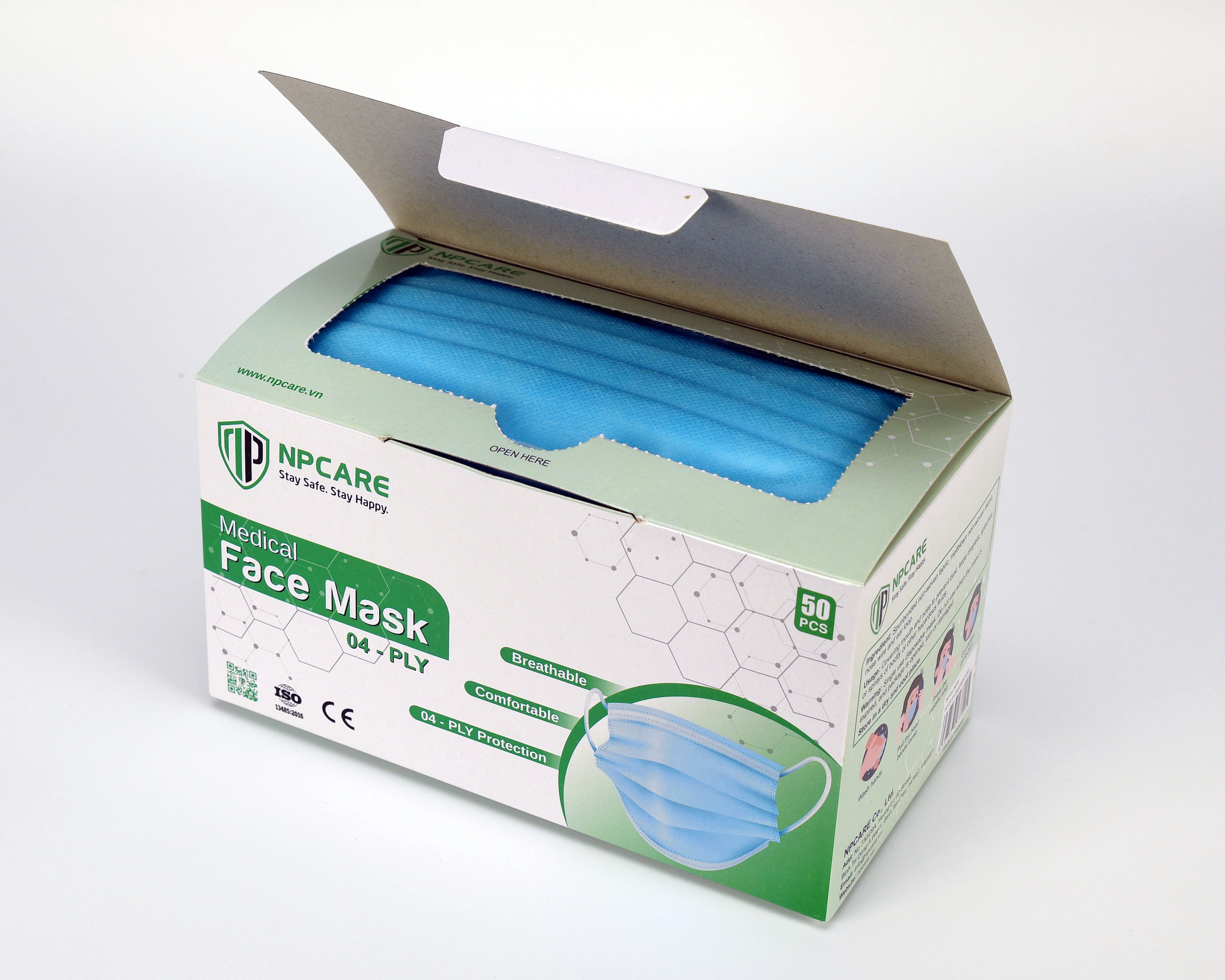 50 Khẩu Trang Y Tế 4 Lớp Kháng Khuẩn NP Care Xuất Khẩu Châu Âu