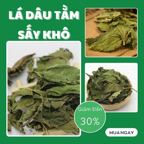 Lá dâu tằm khô 500g - tấn phát - Hàng sạch chất lượng cao - Chuyên dùng để pha trà