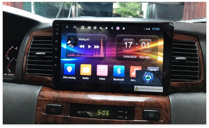 Mặt dưỡng màn hình android cho xe TOYOTA ALTIS 2003-2007