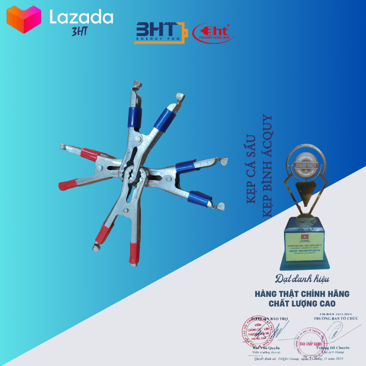 Kẹp bình Ắc quy Xanh Đỏ 30A - 7Cm - 1 cặp (dùng cho quạt)
