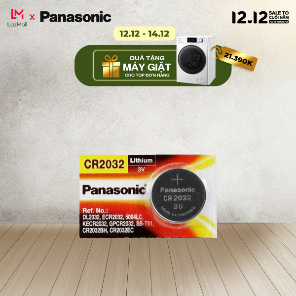 Vỉ 5 viên Pin nút Panasonic 3V CR-1616/5BN - Hàng Chính Hãng