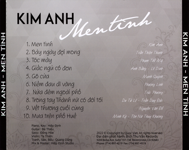 Bích Thu Vân CD - Kim Anh - Men Tình
