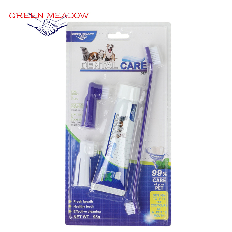 Bộ Bàn Chải Đánh Răng Chăm Sóc Răng Miệng Cho Thú Cưng