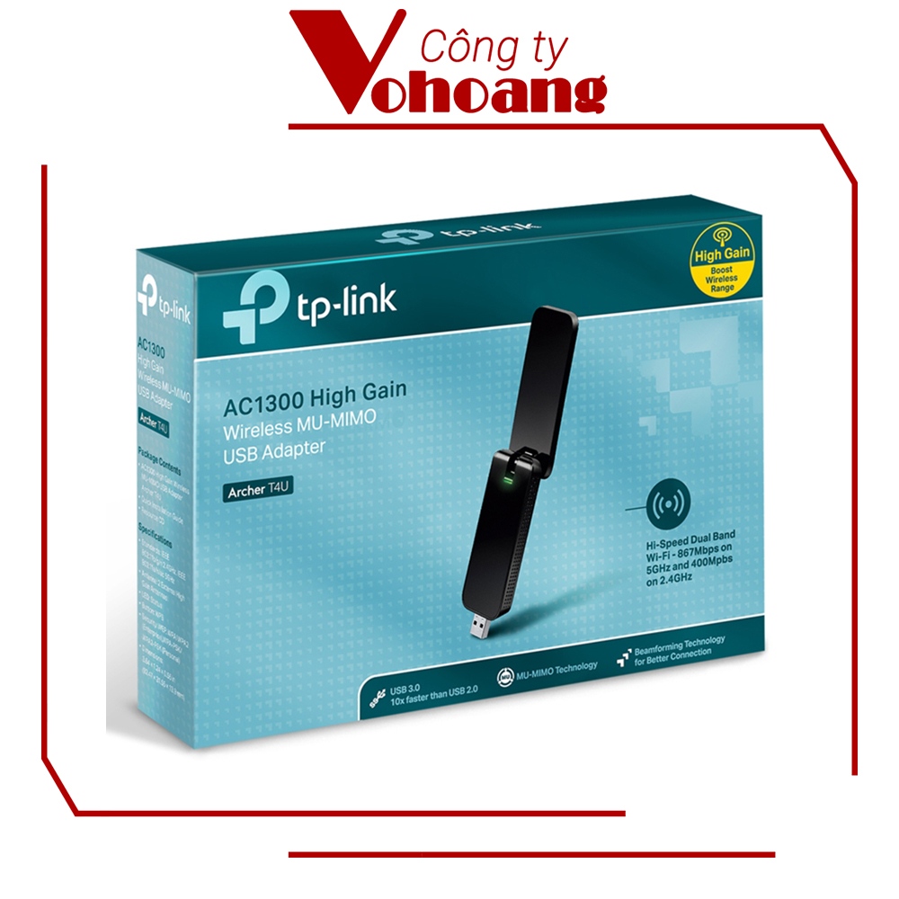 USB thu wifi 2 băng tần TPLink T4U - TP-Link Archer T4U