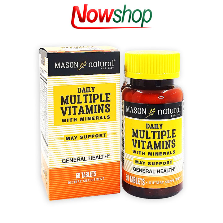 Viên uống bổ sung vitamin và khoáng chất tổng hợp Mason Natural Daily Multiple Vitamins With Minerals giúp cơ thể khỏe mạnh tăng cường sức đề kháng ngăn ngừa bệnh tật