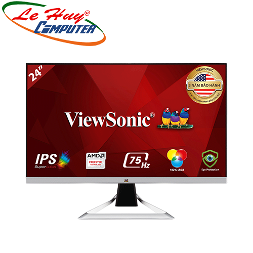 [Trả góp 0%]Màn hình máy tính ViewSonic VX2481-MH 24" IPS 75Hz